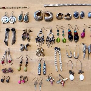 Vintage 40 Pieces Jewelry Lot SIGNED Monet Trifari, Lolo Frost, J Crew and more